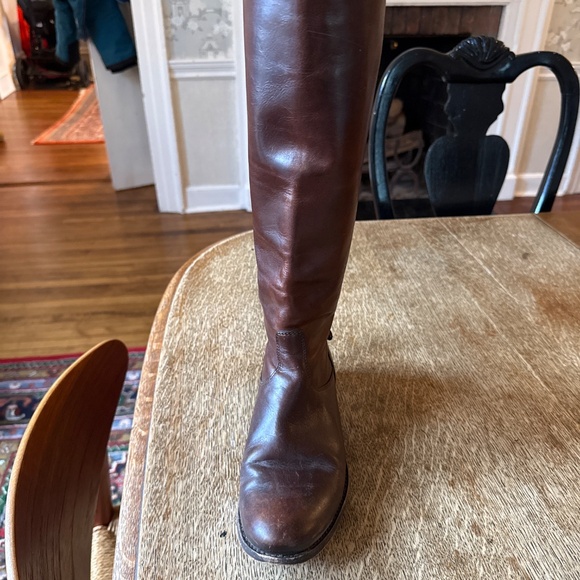 Frye Dark Brown Leather Boots - Picture 6 of 7
